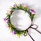 Hawaiian Flower Crown Headband - Purple Hawaii Orchid Floral Headpiece